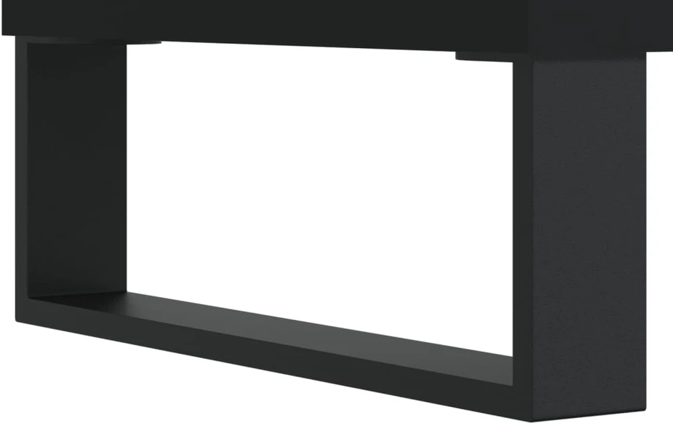 Spintelė batams, juodos spalvos, 102x36x60cm, apdirbta mediena