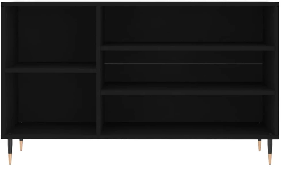 Spintelė batams, juodos spalvos, 102x36x60cm, apdirbta mediena