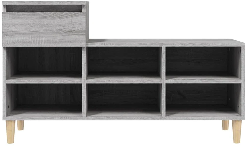 Spintelė batams, pilka ąžuolo, 102x36x60cm, apdirbta mediena