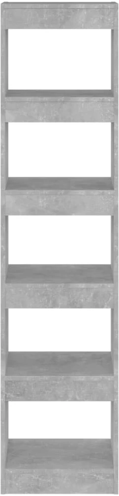 Spintelė knygoms/kambario pertvara, betono pilka, 40x30x166cm