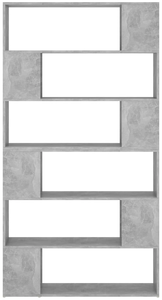 Spintelė knygoms/kambario pertvara, betono pilka, 100x24x188cm