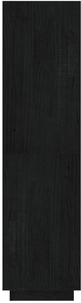 Spintelė knygoms/kambario pertvara, juoda, 40x35x135cm, pušis