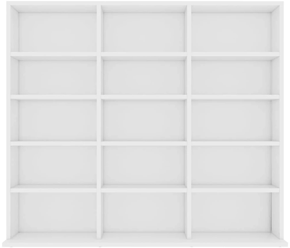 Spintelė kompaktiniams diskams, balta, 100x23x89,5cm, mediena