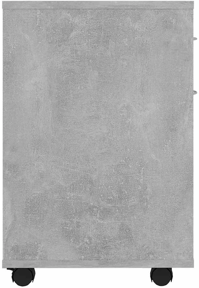 Spintelė su ratukais, betono, 45x38x54cm, apdirbta mediena