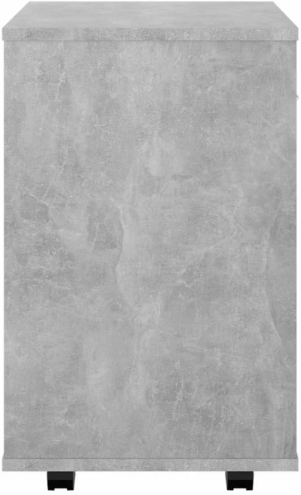 Spintelė su ratukais, betono, 46x36x59cm, apdirbta mediena