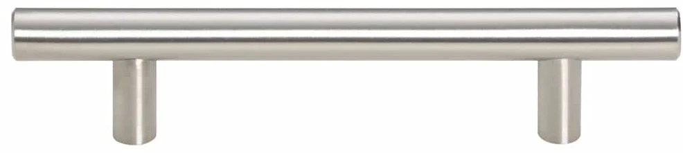 Spintelės rankenėlės, 10vnt., sidabrinės, atstumas tarp skylių 96 mm bendras ilgis 150 mm, nerūdijantis plienas