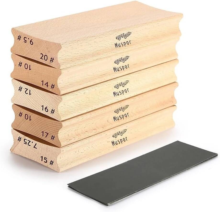 Sportarc gitaros bosinės gitaros grifo spindulio šlifavimo blokas, gitaros spindulys, dvipusis šlifavimo blokas gitarai, bosinei gitarai, grifų lygiavimo įrankis (12# 16#)