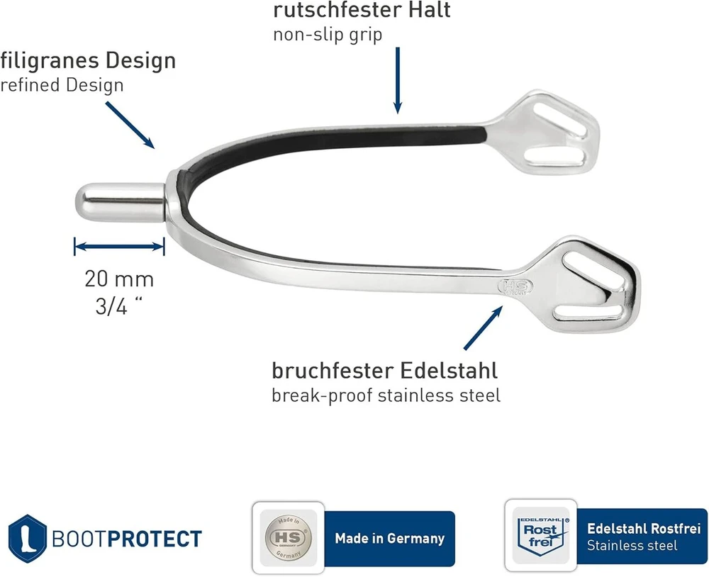 Sprenger Bootprotect pentinai - nerūdijančio plieno suapvalinti (20 mm)