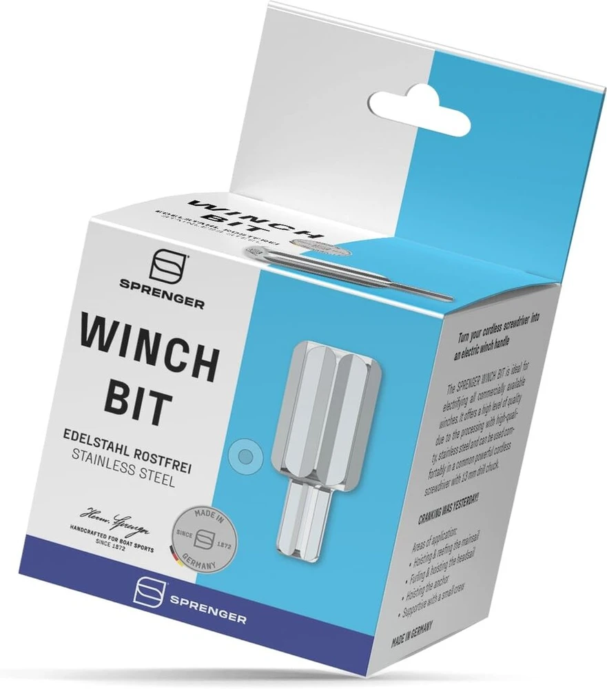 Sprenger Winch Bit - adapteris akumuliatoriniam suktuvui elektrinei gervei - nerūdijantis plienas
