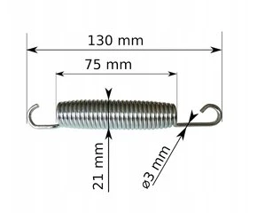 Spyruoklė/spyruoklės statinės formos batutui 13 cm, 130 mm