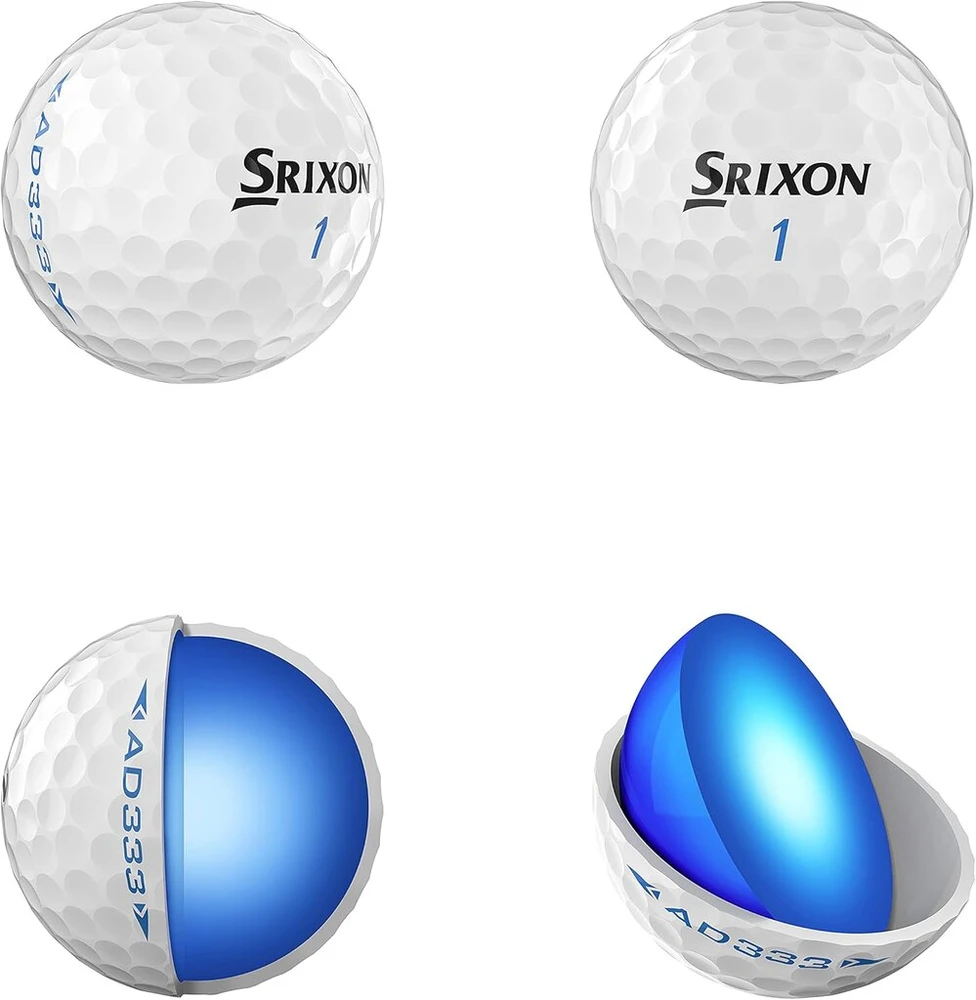 Srixon vyriški golfo kamuoliukai ad333-9 (vienas tuzinas) ad333 golfo kamuoliukai