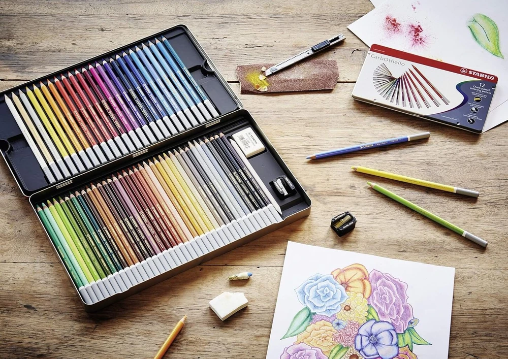 Stabilo Chalk-pastel Carbothello pieštukai - 3 vnt. pakuotė - šviesus kūno atspalvis (681)