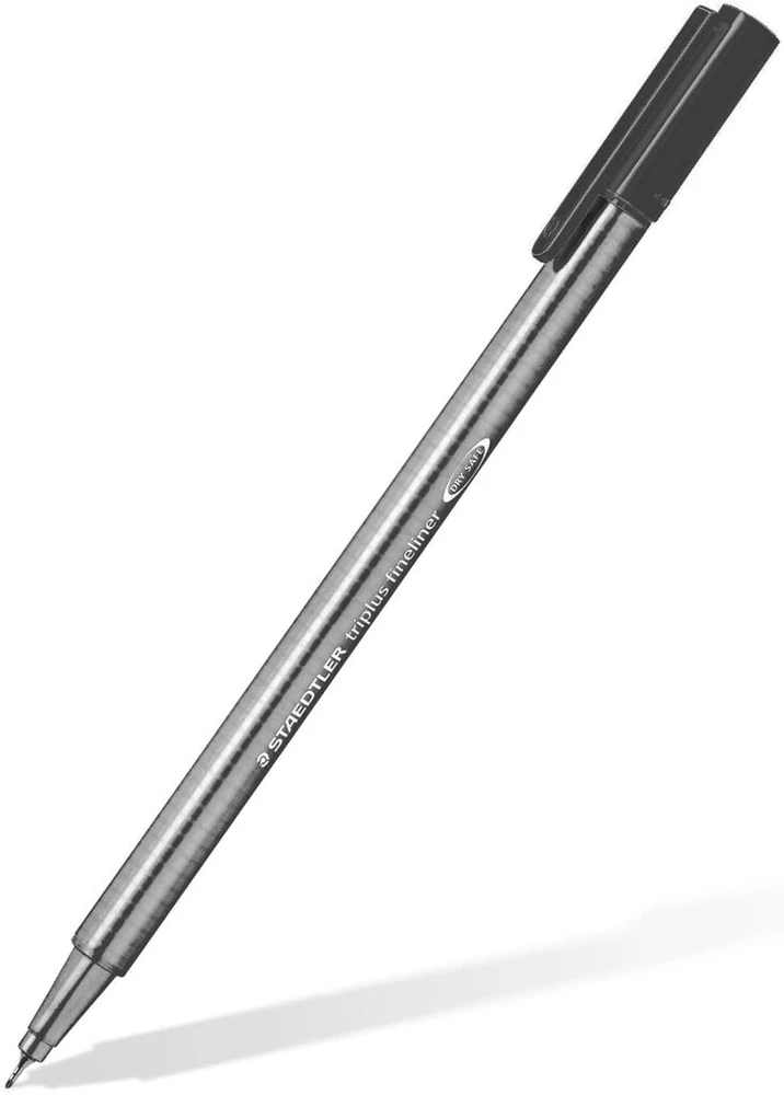 Staedtler 334 Triplus Fineliner Superfine plonas rašiklis 0.3 mm (6 vnt.) (sepijos pilka)