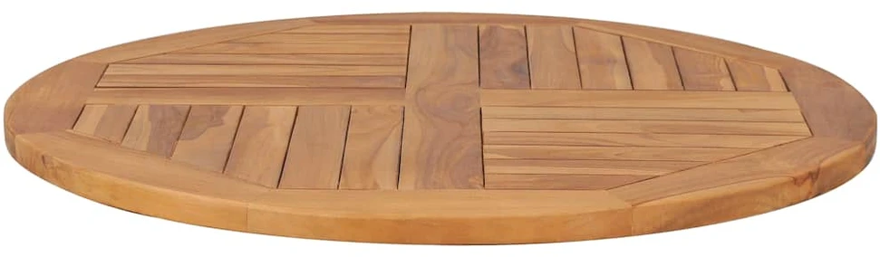 Stalviršis, 80cm, tikmedžio medienos masyvas, apskritas, 2,5cm