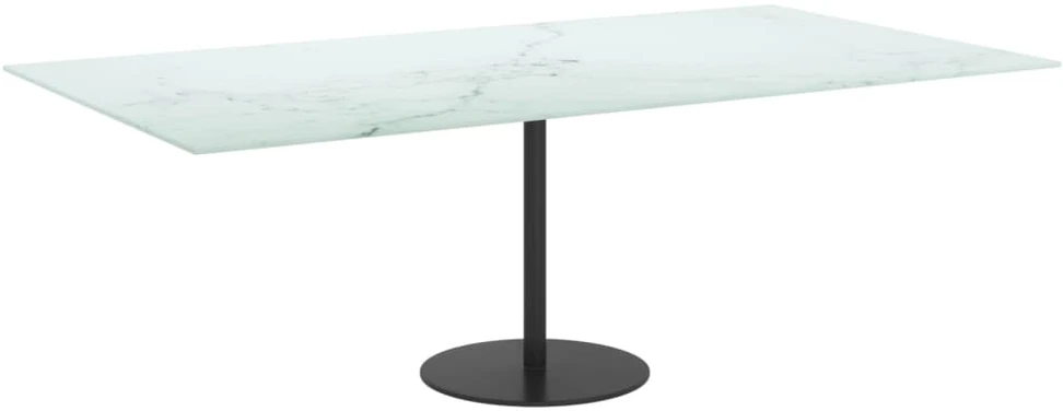 Stalviršis, baltas, 120x65cm, 8mm, marmuro tekstūros stiklas