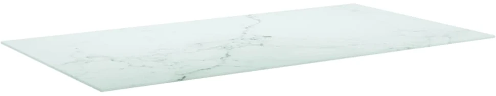 Stalviršis, baltas, 120x65cm, 8mm, marmuro tekstūros stiklas