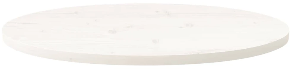 Stalviršis, baltas, 80x40x2,5cm, pušies masyvas, ovalus