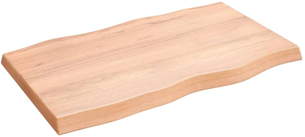 Stalviršis, šviesiai rudas, 100x60x(2-6) cm, medienos masyvas