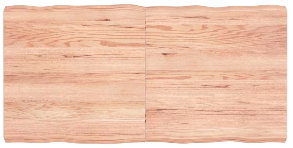 Stalviršis, šviesiai rudas, 120x60x(2-6) cm, medienos masyvas