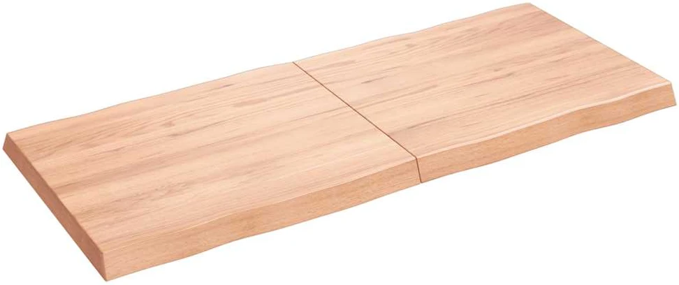 Stalviršis, šviesiai rudas, 140x60x(2-6) cm, medienos masyvas