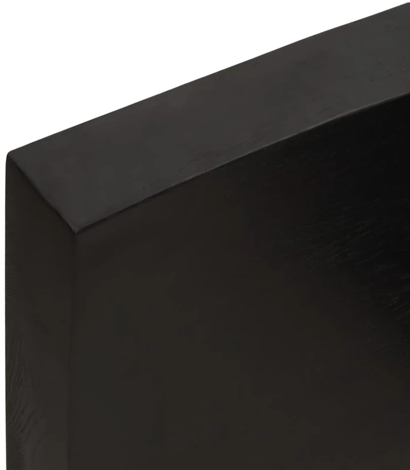 Stalviršis, tamsiai ruda, 80x50x(2-6) cm, medienos masyvas