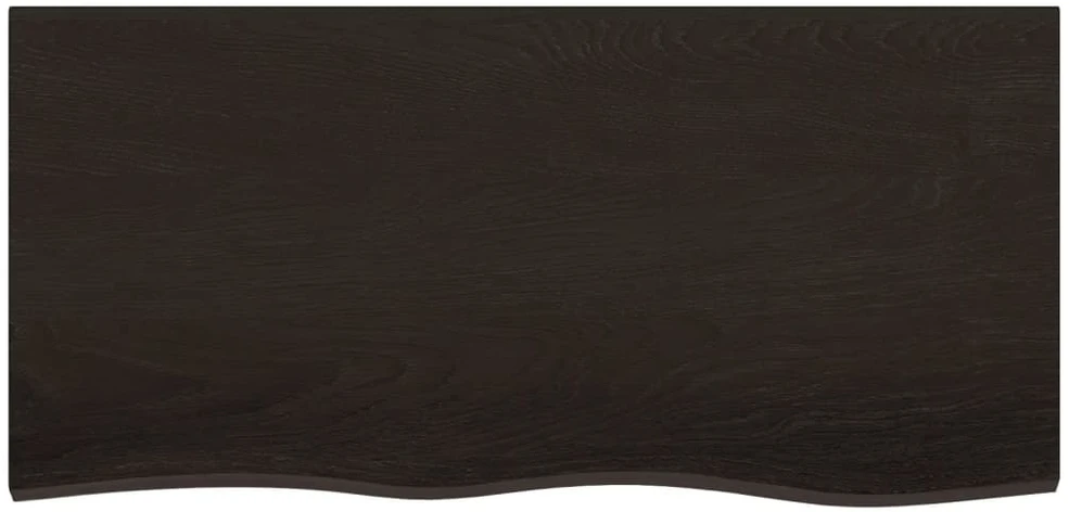 Stalviršis, tamsiai rudas, 100x50x(2-4) cm, ąžuolo masyvas