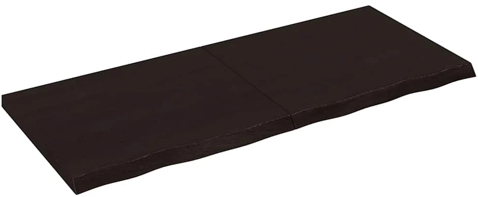 Stalviršis, tamsiai rudas, 120x50x(2-4) cm, ąžuolo masyvas
