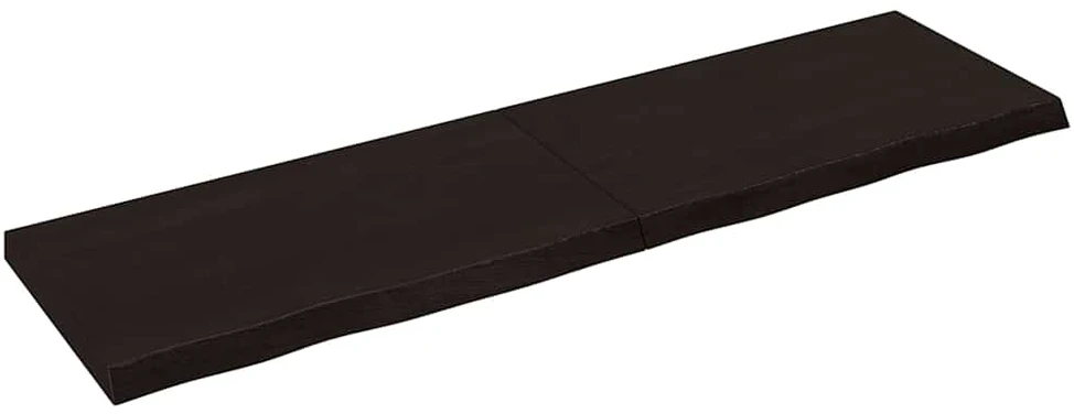 Stalviršis, tamsiai rudas, 180x50x(2-6) cm, ąžuolo masyvas