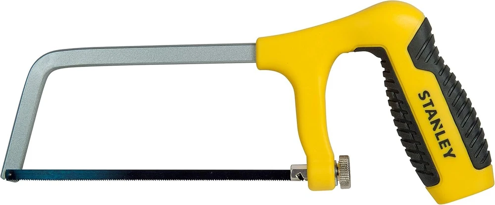Stanley 1-15-317n mini rankinis pjūklas su pistoletine rankena, juodas/sidabrinis, 150 mm
