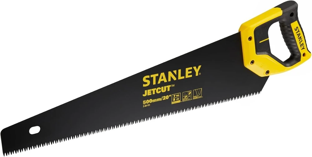 Stanley 2-20-151 pjūklas jetcut 20" / 500 mm, skirtas pjovimui, 7 tpi / 8 dantys