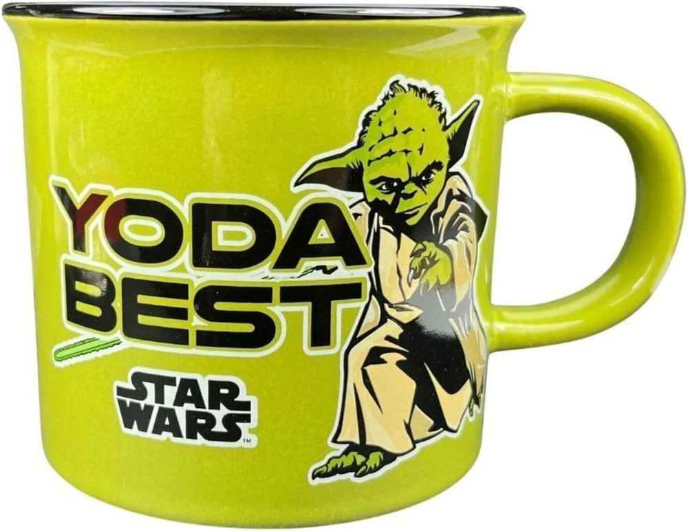 Star Wars Yoda dovanų rinkinys su puodeliu ir raktų pakabuku (yoda Best Design) 325 ml keramikinis puodelis - oficialiai licencijuotas produktas