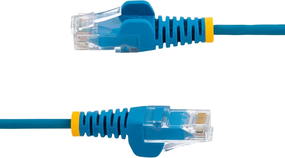 Startech.com 2,5 m cat6 kabelis - plonas cat6 pataisos kabelis - mėlynas - rj45 jungtys be užkabinimo - gigabitinis eterneto kabelis - 28 awg