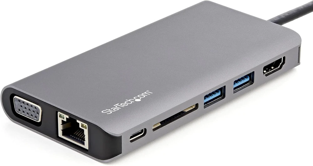 Startech.com Dkt30chvausp Usb-c multiportinis adapteris Hdmi arba Vga 100w Pd prijungtas pagrindinio kompiuterio kabelis Sd kortelių skaitytuvas Usb-c mini dokas 116 mm x 60 mm x 15 mm