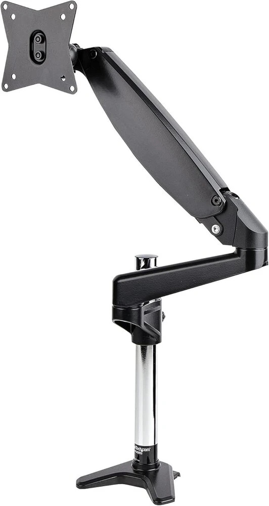 Monitorius Startech.com Stalinis monitoriaus laikiklis, monitoriaus laikiklis Vesa 32"/49" itin plataus ekrano 8kg, vieno monitoriaus laikiklis, reguliuojamas aukštis / lankstus, C spaustukas arba varžtas (armpivote2)