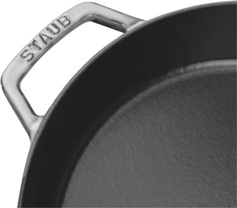 Staub keptuvė su dviem rankenomis, skirta indukcinei viryklei, iš ketaus, 1 vnt., grafito pilka, 20 cm