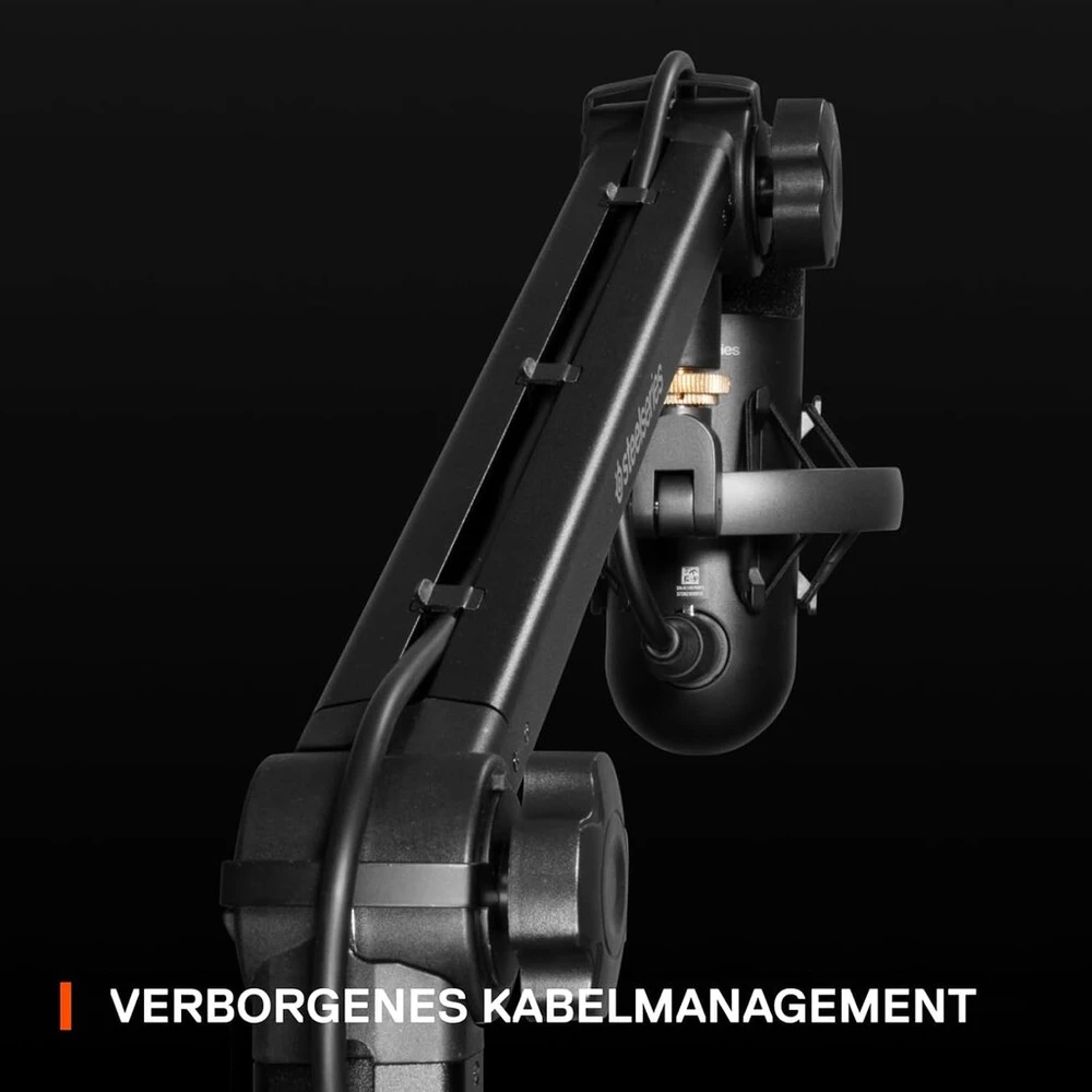 Steelseries Alias/alias Pro mikrofono pasukama rankena - skirta žaidimams, transliacijoms ir podcast'ams - 360 laipsnių pasukimas - stalo spaustukas - sulankstomas žirklių dizainas - kabelių valdymas - 3/8" ir 5/8" adapteriai