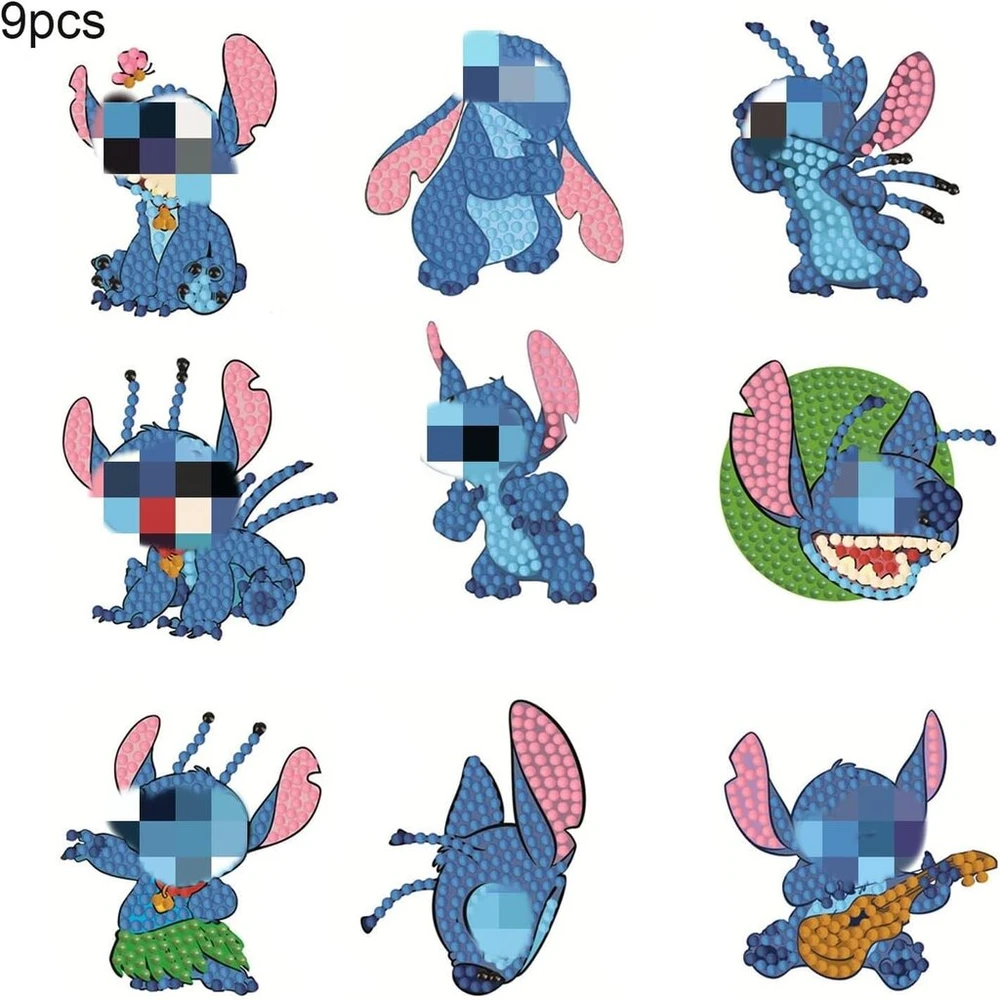 Stitch deimantų tapyba „pasidaryk pats“ deimantų taškeliai vaikams lengva deimantų tapyba tapyba pagal skaičius rinkiniai deimantų lipdukai deimantų tapybos lipdukų rinkinys berniukams deimantų taškeliai mergaitėms deimantų taškeliai suaugusiems pradedant