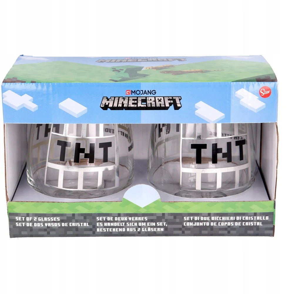 Stor Minecraft Tnt Creeper stiklinių rinkinys, 2 vnt., 510 ml