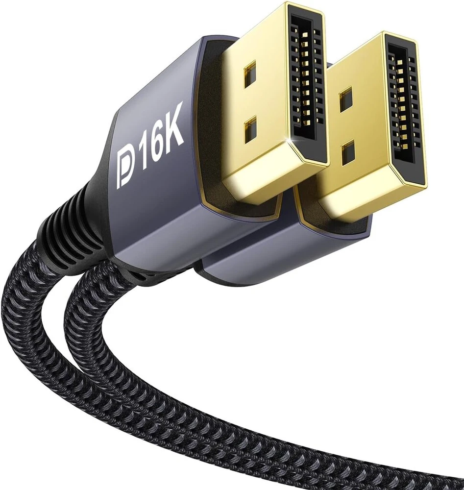 Stouchi Displayport 2.1 kabelis 2 vnt., 1.2m, 16k@60hz, 80gbps