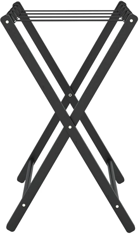 Stovas lagaminui, juodos spalvos, 68,5x38x58cm, bambukas