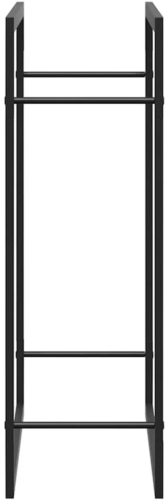 Stovas malkoms, matinės juodos spalvos, 80x28x86cm, plienas