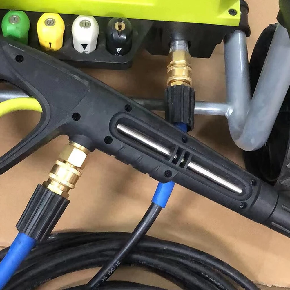 Styddi slėgio plovimo adapterių rinkinys, ultimate greito atjungimo rinkinys, m22-15 į 3/8" greita jungtis, žarnos adapteris slėgio plovimo pistoletui, žarnai, siurbliui, 4 vnt.