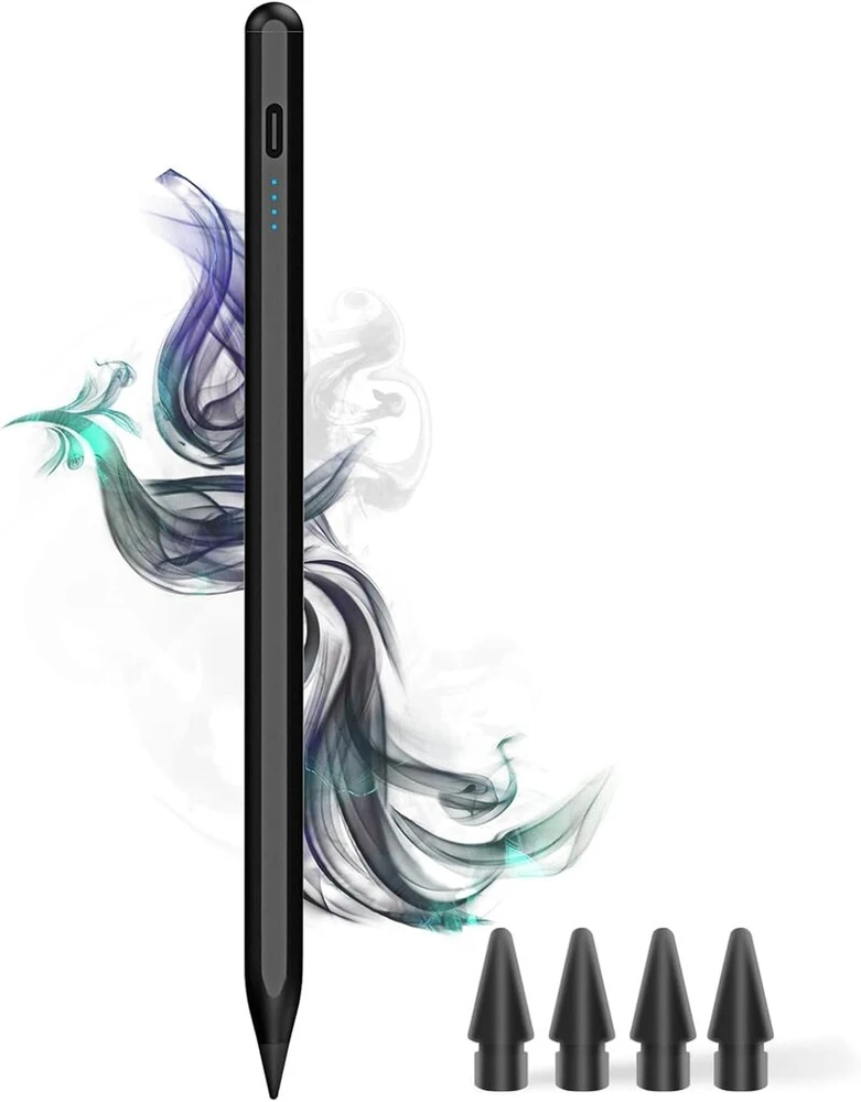 Stylus rašiklis, skirtas ipad 2018–2023 – usb c greitas įkrovimas, skirtas ipad pieštukui su delno atmetimo funkcija, suderinamas su ipad 6/7/8/9/10 kartos, ipad air 3/4/5 kartos, ipad mini 5/6 kartos, ipad pro 11 colių/12,9 colio