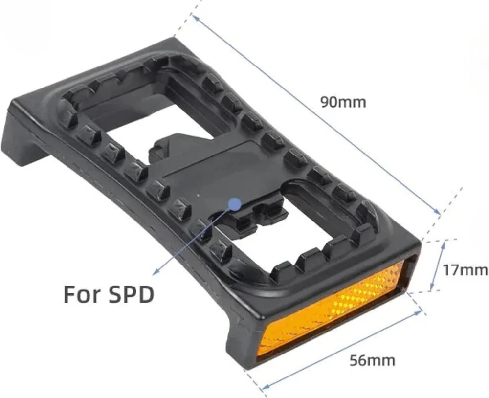 Suderinamas su spd plokščias mtb pedalų adapteris - konvertuoja spd trinkeles į plokščius pedalus