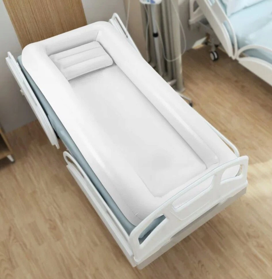 Sulankstoma pripučiama pneumatinė vonia suaugusiems senjorams nešiojama