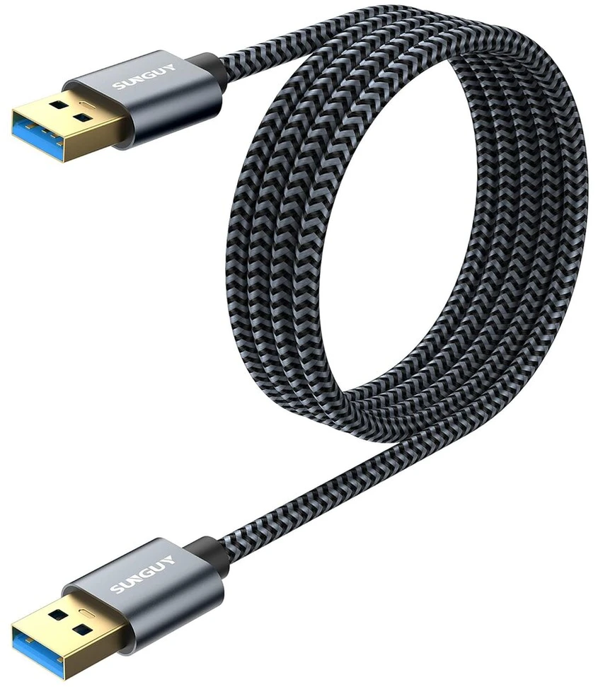 Sunguy usb 3.0 kabelis, 1.5 m usb a - usb a duomenų perdavimo jungties kabelis, suderinamas su spausdintuvais, nešiojamaisiais kompiuteriais, standžiaisiais diskais ir fotoaparatais
