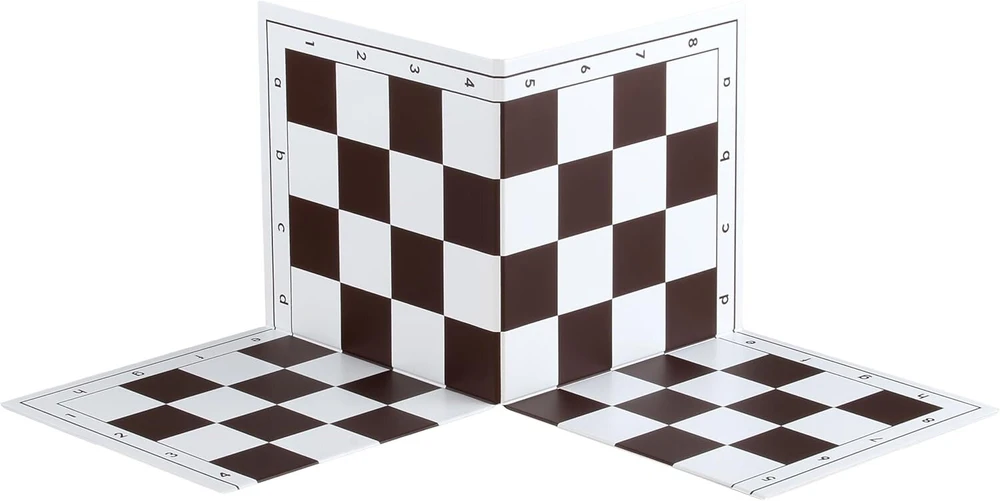 Sunrise Chess & Games dviguba sulankstoma plastikinė šachmatų lenta Nr. 6, balta/ruda