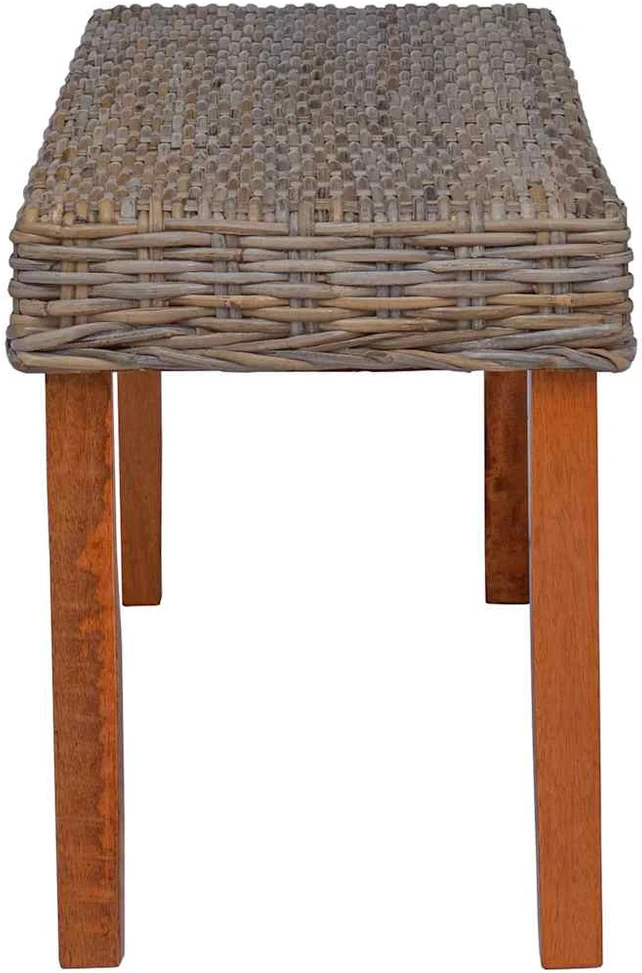 Suoliukas, 110cm, natūralus Kubu ratanas ir raudonmedžio masyvas