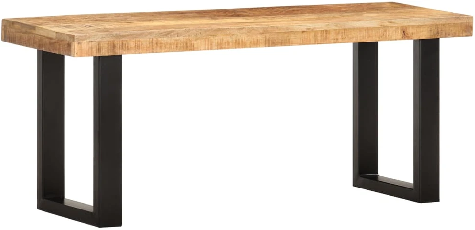 Suoliukas, 110cm, neapdorotos mango medienos masyvas ir plienas