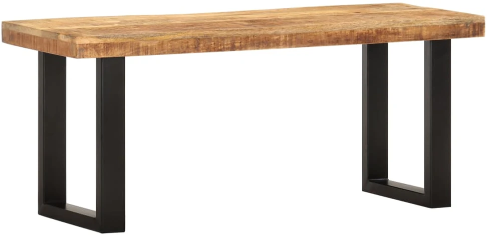 Suoliukas, 110cm, neapdorotos mango medienos masyvas ir plienas